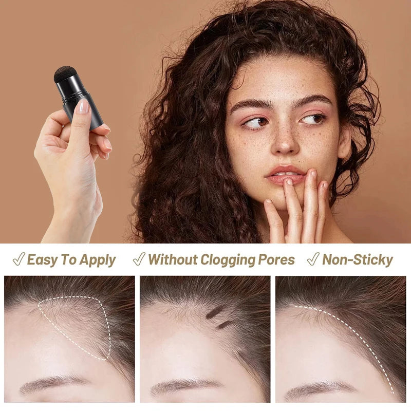 Instant Hairline Powder, Fast Covering Hair Root Concealer, Eyebrow and Beard Lines, and Long-lasting Wind and Sweat Resistant